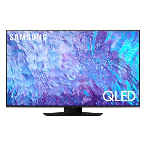 Samsung 55in 4K UHD HDR QLED Tizen Smart TV (QN55Q80CAFXZC) - Titan Black - OPEN BOX With One Year DC Canada Warranty